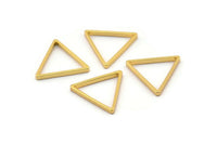Gold Triangle Charm, 8 Gold Plated Brass Triangle Rings, Charms (20x0.8x2mm) BS 1198 Q0159