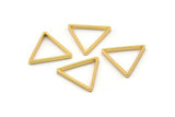 Gold Triangle Charm, 8 Gold Plated Brass Triangle Rings, Charms (20x0.8x2mm) BS 1198 Q0159