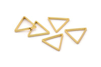 Gold Triangle Charm, 8 Gold Plated Brass Triangle Rings, Charms (20x0.8x2mm) BS 1198 Q0159