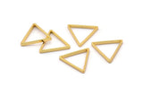 Gold Triangle Charm, 8 Gold Plated Brass Triangle Rings, Charms (20x0.8x2mm) BS 1198 Q0159