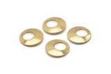 Gold Ear Hoops, 3 Gold Plated Brass Earring Hoops, Geometric Pendants, Charms, Earring Findings (18x2.2mm) Bs 1290 Q0158