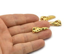 Gold Bird, 1 Gold Plated Brass Bird Skull Necklace Pendant (27x10x8mm) N0493 Q0155