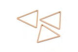 Rose Gold Triangle Ring, 8 Rose Gold Plated Brass Open Triangle Rings, Charms (27x1mm) BS 1028 Q0133