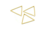 Gold Triangle Rings, 6 Gold Plated Brass Triangle Rings, Charms (29x1.2mm) D0112 Q0131
