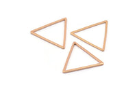 Rose Gold Triangle, 6 Rose Gold Plated Brass Triangle Rings, Charms (29x1.2mm) D0112 Q0131