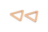 Tiny Triangle Connector, 8 Rose Gold Plated Brass Triangle Connectors, Rings  (16x2x1.2mm) D0023 Q0165
