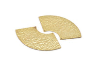 Hammered Bar Pendant, Hammered Gold Plated Brass Geometric Necklace Pendant, Earring Drops with 2 Holes (65x27mm) N0288 Q0162
