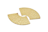 Hammered Bar Pendant, Hammered Gold Plated Brass Geometric Necklace Pendant, Earring Drops with 2 Holes (65x27mm) N0288 Q0162