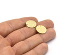 Gold Stamping Tag, 10 Gold Plated Stamping Tags with 1 Hole (16mm) Brs 64 A0291 Q0188