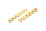 Altın Bağlantı Parçaları, 6 Delikli 15 Altın Kaplama Bağlantı Parçası, Tılsımlar, Parçalar (27x4,5 mm) A0250 Q0280