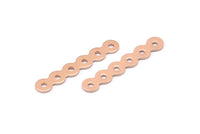 Gül Altın Bağlantı Parçaları, 6 Delikli 12 Gül Altın Kaplama Pirinç Bağlantı Parçası, Tılsımlar, Parçalar (27x4,5 mm) A0250 Q0280