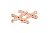 Gül Altın Bağlantı Parçaları, 6 Delikli 12 Gül Altın Kaplama Pirinç Bağlantı Parçası, Tılsımlar, Parçalar (27x4,5 mm) A0250 Q0280