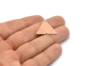 Rose Gold Hippie Triangle, 5 Rose Gold Plated Triangle Charms With 2 Holes (22x25mm) Brs 3028-2 A0085 Q0267