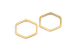 Open Honeycomb Ring, 20 Gold Plated Brass Hexagon Rings, Charms (16x1mm) Bs 1223 q0234