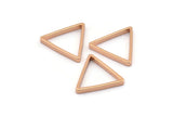 Rose Gold Triangle, 8 Rose Gold Plated Open Triangle Rings, Charms (17x0.8x2mm) BS 1199 Q0167