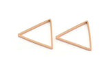 Rose Gold Triangle, 8 Rose Gold Plated Open Triangle Rings, Charms (29x0.8x2mm) BS 1195 Q0168