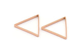 Rose Gold Triangle, 6 Rose Gold Plated Open Triangle Rings, Charms (27x0.8x2mm) BS 1196 Q0180