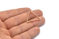 Rose Gold Triangle, 6 Rose Gold Plated Open Triangle Rings, Charms (27x0.8x2mm) BS 1196 Q0180
