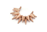 Gül Altın Sunny Kolye, Gül Altın Kaplama Pirinç Sunny Etnik Kolye, 2 Halka, Bulgular, Tılsımlar (28x36x4mm) BS 2304 Q0462