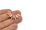 Gül Altın Sunny Kolye, Gül Altın Kaplama Pirinç Sunny Etnik Kolye, 2 Halka, Bulgular, Tılsımlar (28x36x4mm) BS 2304 Q0462