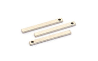 Gümüş Minimalist Kolye, 1 Delikli 25 Antik Gümüş Kaplama Pirinç Çubuk, Kolye Uçları (20x2x1mm) BS 1199--A0857 H0777