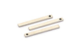 Gümüş Minimalist Kolye, 1 Delikli 25 Antik Gümüş Kaplama Pirinç Çubuk, Kolye Uçları (20x2x1mm) BS 1199--A0857 H0777