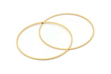 Gold Circle Connectors, 8 Gold Plated Brass Circle Connectors (50X0.8mm) Bs-1111 Q0181