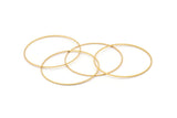 Gold Circle Connectors, 150 Gold Plated Brass Circle Connectors (50X0.8mm) Bs-1111 Q0181
