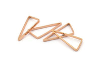 Rose Gold Triangle Ring, 6 Rose Gold Plated Brass Open Triangles, Charms, Findings (30x33x15mm) Bs 1148 Q0367