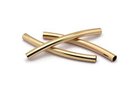 Gold Noodle Tube, 6 Gold Plated Curved Tube (4x50mm) Bs 1424 Q0351