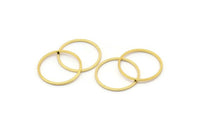 20mm Circle Connectors, 12 Gold Plated Brass Circle Connectors (20x1x1mm) Bs 1094 Q0418
