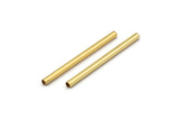 Gold Tube Beads, 25 Gold Plated Brass Tube Beads (2x30mm) Bs 1434 Q0376