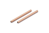 Rose Gold Tube Beads, 25 Rose Gold Plated Brass Tube Beads (2x30mm) Bs 1434 Q0376