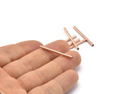Rose Gold Tube Beads, 25 Rose Gold Plated Brass Tube Beads (2x30mm) Bs 1434 Q0376