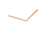 Rose Gold Chevron, 5 Rose Gold Plated Brass Chevrons With 2 Holes (70x3x0.80mm) A0930 N0639