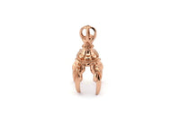 Rose Gold Dragon Claw, 1 Rose Gold Plated Brass Dragon Claw Charms, Necklace Pendants (36x11mm) N0380 Q0468
