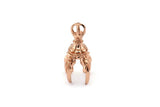 Rose Gold Dragon Claw, 1 Rose Gold Plated Brass Dragon Claw Charms, Necklace Pendants (36x11mm) N0380 Q0468