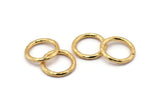 Gold Ring, 2 Hammered Gold Plated Brass Rings, Connectors (22x3mm) N1500