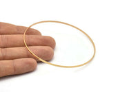 Altın Daire Konnektörleri, 2 Altın Kaplamalı Pirinç Daire Konnektör (80x0,75x1,8 mm) Bs 1076 Q0626