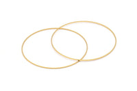 Altın Daire Konnektörleri, 4 Altın Kaplamalı Pirinç Daire Konnektör (70x0,80 mm) Bs 1113 Q0596