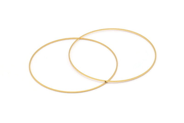 Altın Daire Konnektörleri, 4 Altın Kaplamalı Pirinç Daire Konnektör (70x0,80 mm) Bs 1113 Q0596