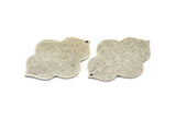 Silver Badge Charm, 2 Antique Sİlver Plated Brass Textured Badge Blanks With 1 Hole, Earrings, Findings (39x28x1mm) D0816