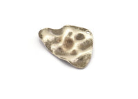 Silver Irregular Charm, 6 Antique Silver Plated Brass Irregular Shaped Charms With 1 Hole, Earrings, Findings (30x22x0.60mm) D0829
