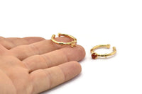 Gold Ring Settings, 4 Gold Plated Brass Adjustable 4 Claw Ring - Ring Stone Setting - Pad Size 4mm N1552