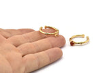 Gold Ring Settings, 4 Gold Plated Brass Adjustable 4 Claw Ring - Ring Stone Setting - Pad Size 4mm N1552
