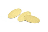 Brass Oval Charm, 8 Textured Raw Brass, Brass Charms, Brass Oval Charms With 1 Hole (35x19x0.80mm) M02188