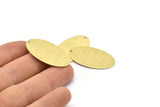 Brass Oval Charm, 8 Textured Raw Brass, Brass Charms, Brass Oval Charms With 1 Hole (35x19x0.80mm) M02188
