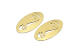 Brass Face Blank, 8 Raw Brass Face Blanks, Blanks, Findings (35x19x0.80mm) M02193