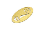 Brass Face Blank, 8 Textured Raw Brass Face Blanks, Blanks, Findings (35x19x0.80mm) M02195