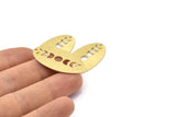 Brass Oval Charm, 8 Textured Raw Brass Oval Moon Phases Charms With 1 Hole, Pendants, Earrings, Findings (35x19x0.80mm) M02191
